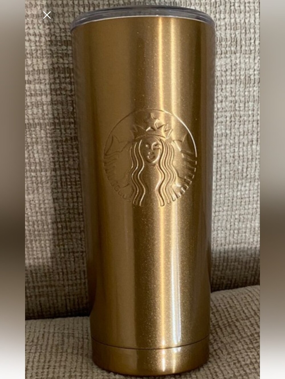 STARBUCKS GIFTSET: Gold Stainless Steel Tumbler W/ Rustic Bakery Cookies